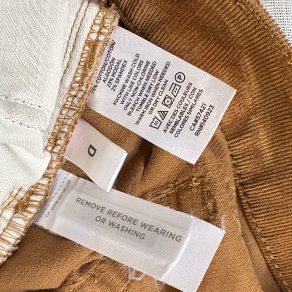 LOFT NWOT High Rise Skinny Cognac Corduroy Pants - Picture 5 of 14